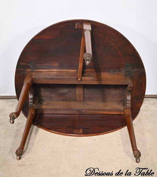 Table Ovale 6 Couverts en Acajou, Angleterre – 1ère Partie XIXe