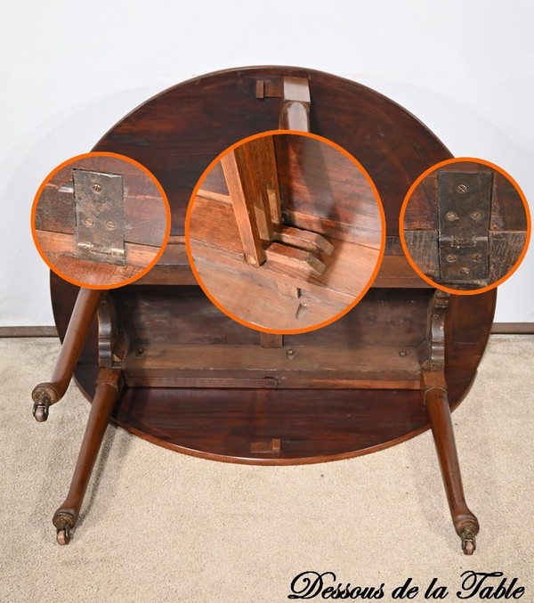 Table Ovale 6 Couverts en Acajou, Angleterre – 1ère Partie XIXe