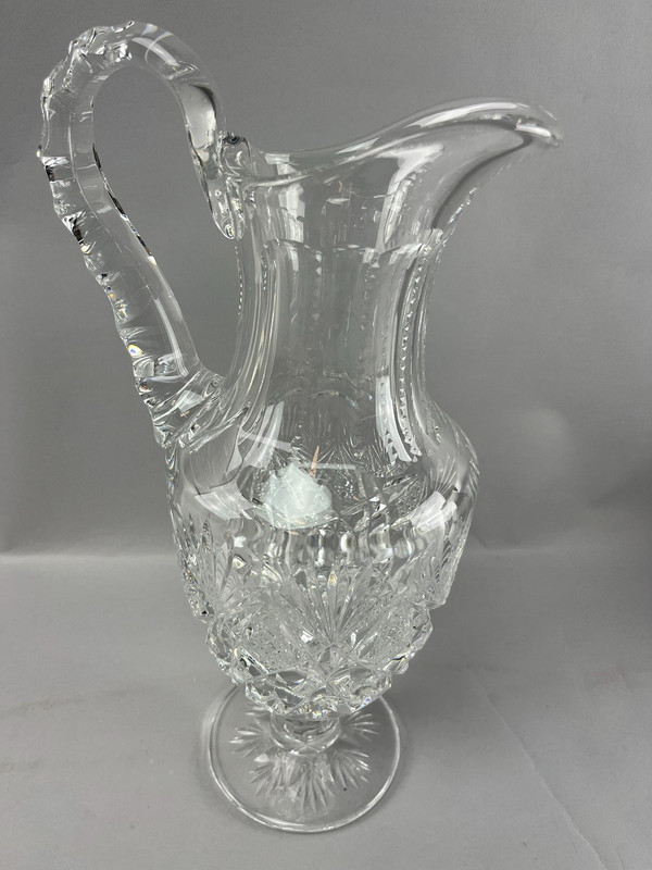 Saint Louis crystal pitcher or ewer, Florence model