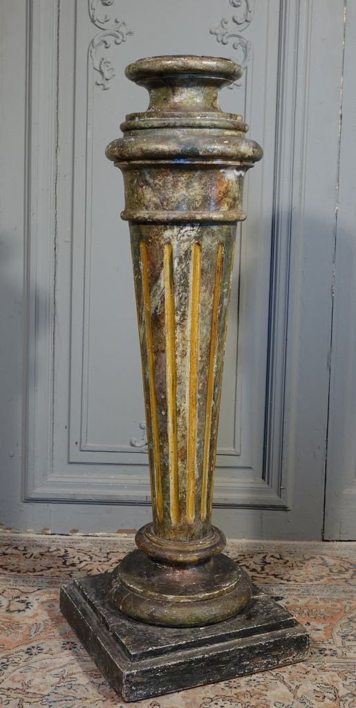 Faux Marble Painted Presentation Column