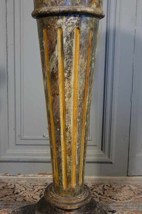 Faux Marble Painted Presentation Column
