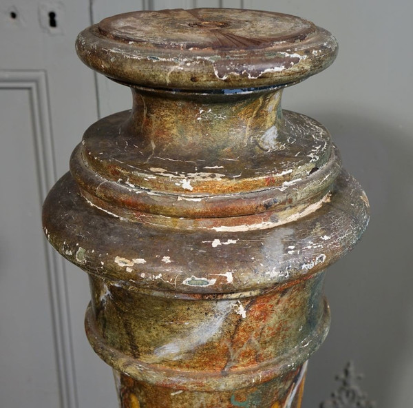 Faux Marble Painted Presentation Column