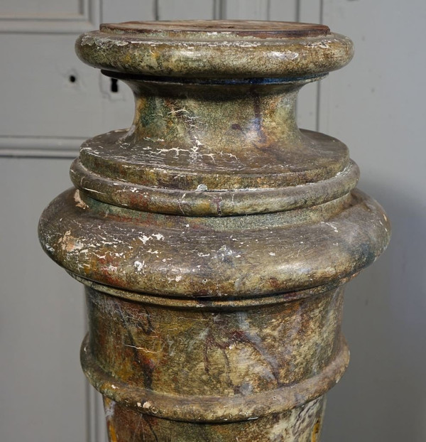 Faux Marble Painted Presentation Column