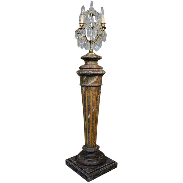 Faux Marble Painted Presentation Column