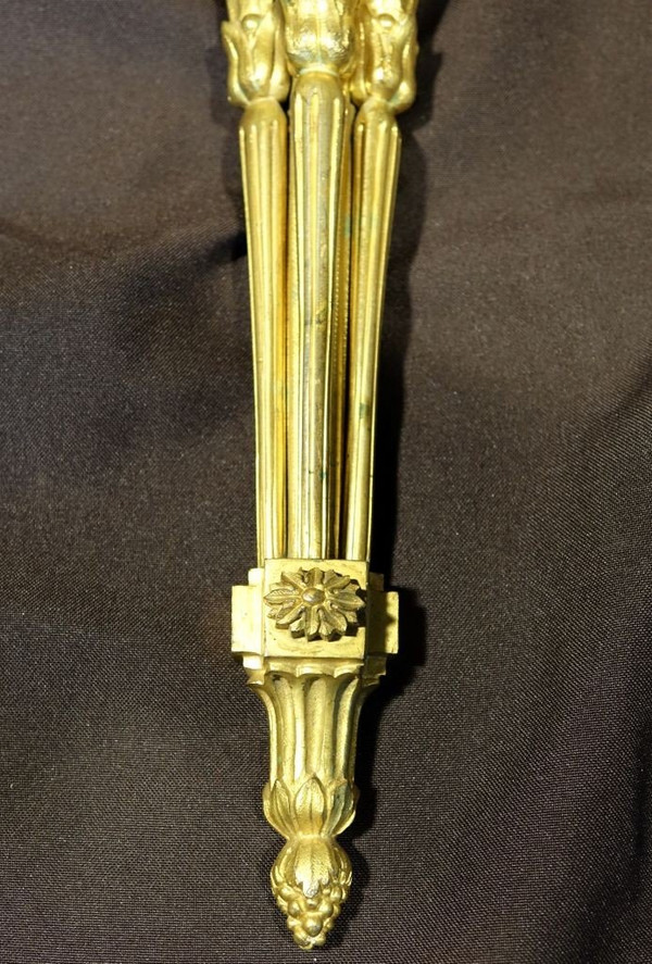 Große Wandleuchte Aus Goldbronze