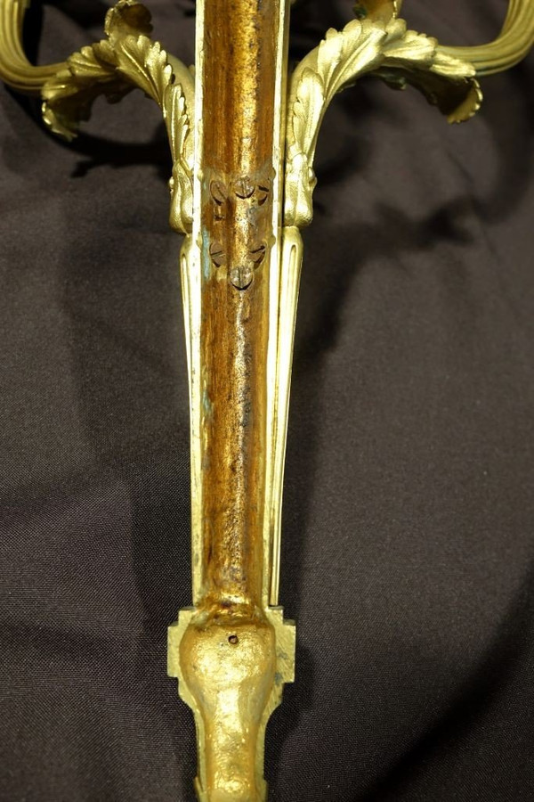 Große Wandleuchte Aus Goldbronze
