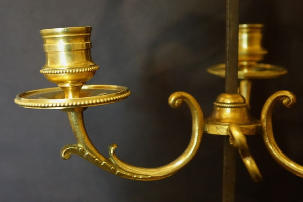 Lampe Bouillotte En Bronze Doré