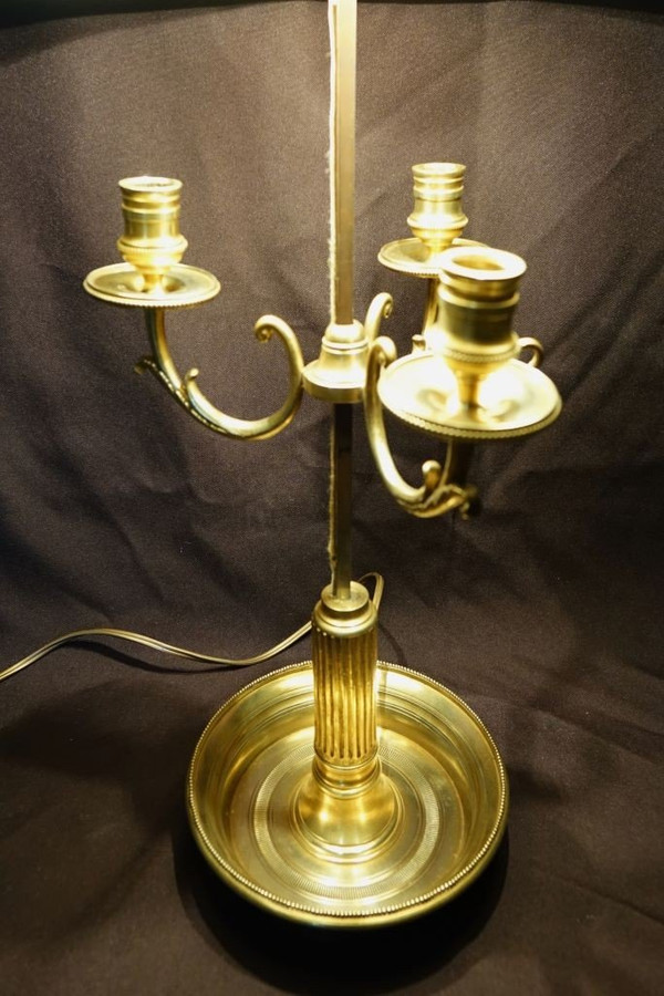 Lampe Bouillotte En Bronze Doré