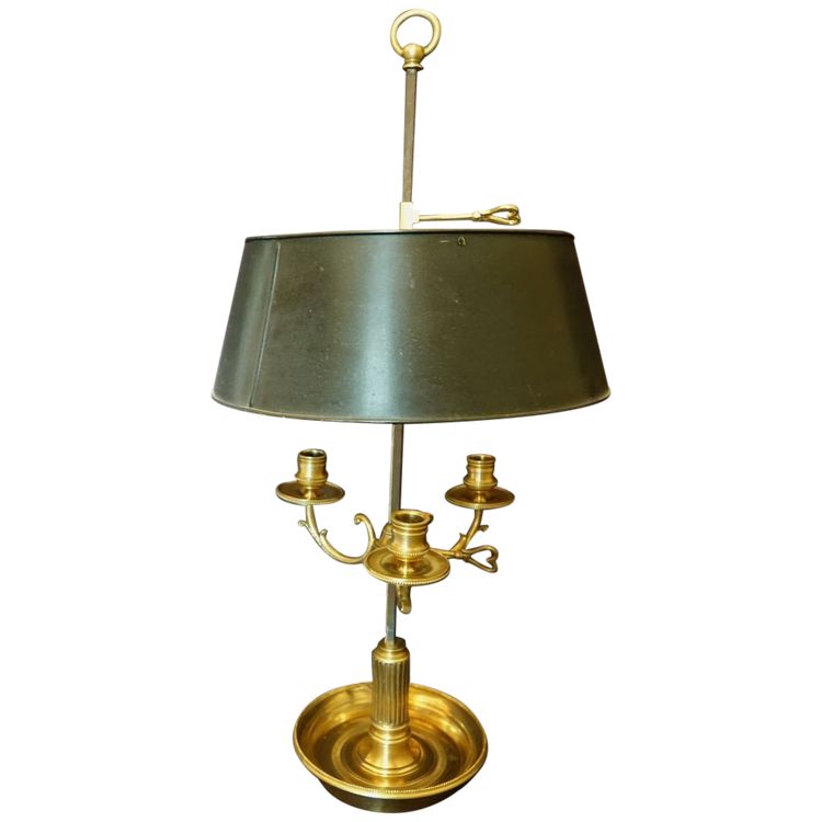 Lampe Bouillotte En Bronze Doré