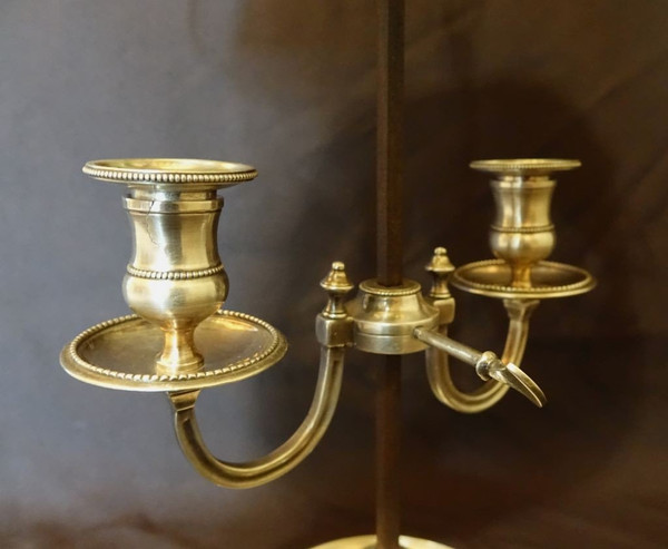 Lampe Bouillotte En Bronze Argenté