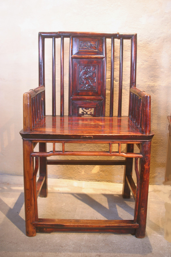 Deux anciens fauteuils Chinois XIXe