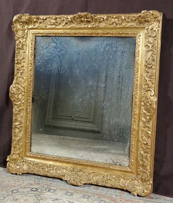 Miroir Régence En Bois Doré