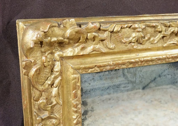 Miroir Régence En Bois Doré