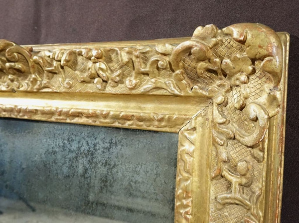Miroir Régence En Bois Doré