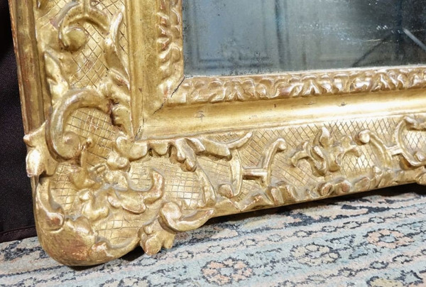 Miroir Régence En Bois Doré