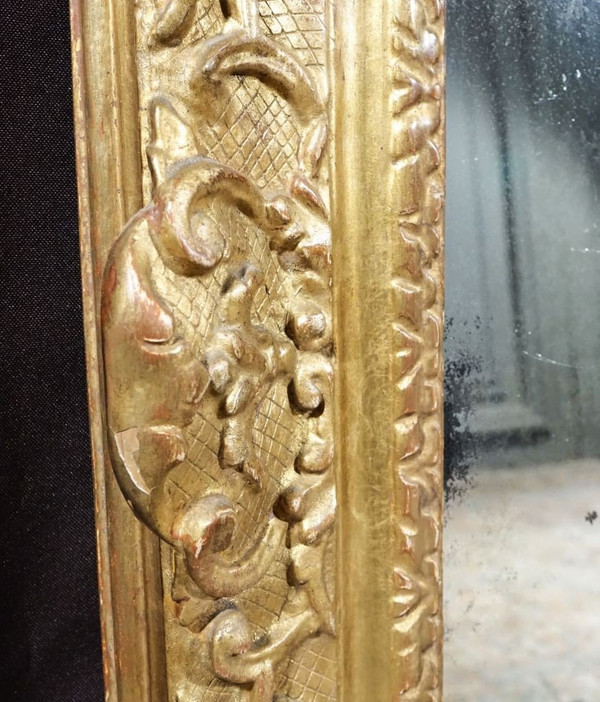 Miroir Régence En Bois Doré