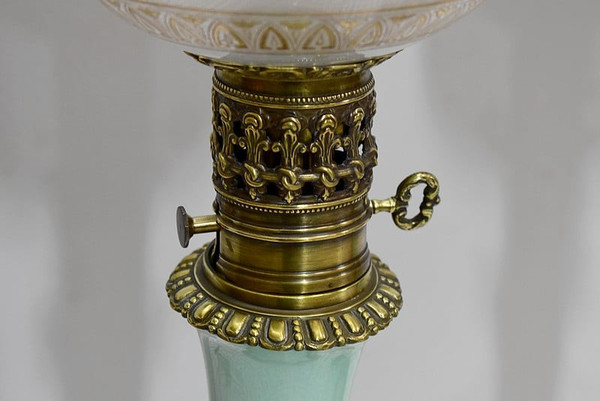 Paire de lampes à pétrole électrifiées – XIXe