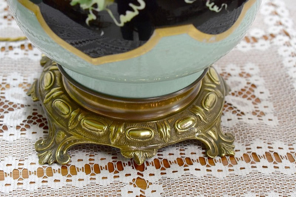 Paire de lampes à pétrole électrifiées – XIXe