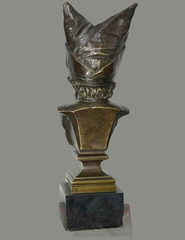 BRONZE ANCIEN DU XIXe " LE BONNET D'ÂNE LA PENITENCE " D' APRES NICOLAS LECORNET