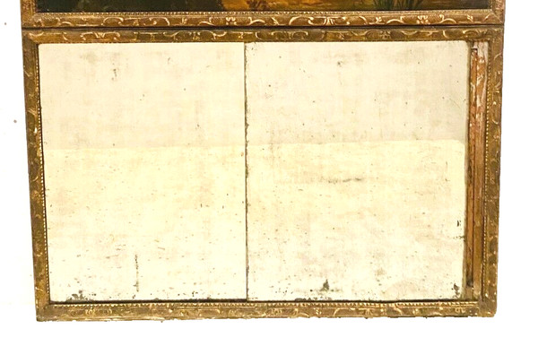 Louis XV style trumeau in carved wood XIX century