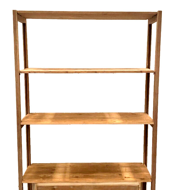 Art Deco display case in solid fir from the 20th century