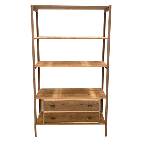 Art Deco display case in solid fir from the 20th century