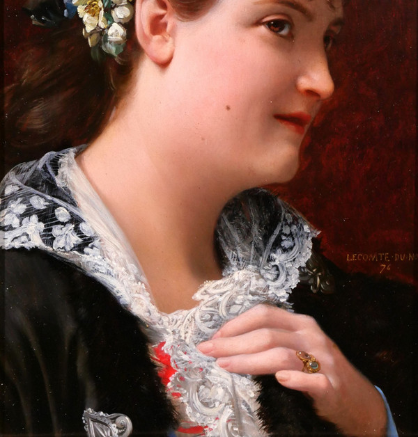 Jean Jules Antoine LECOMTE DU NOÜY 1842-1923 Porträt einer Frau, Gemälde, 1876