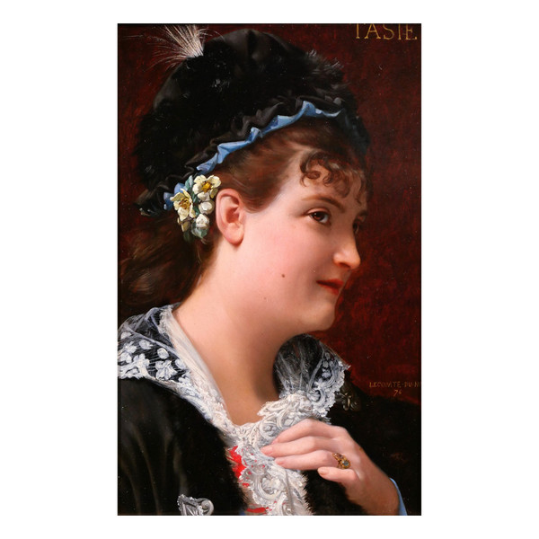 Jean Jules Antoine LECOMTE DU NOÜY 1842-1923 Porträt einer Frau, Gemälde, 1876