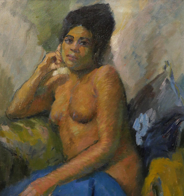 Elie Anatole PAVIL 1873-1948 La Martiniquaise, femme nue, dipinto, 1930 ca.