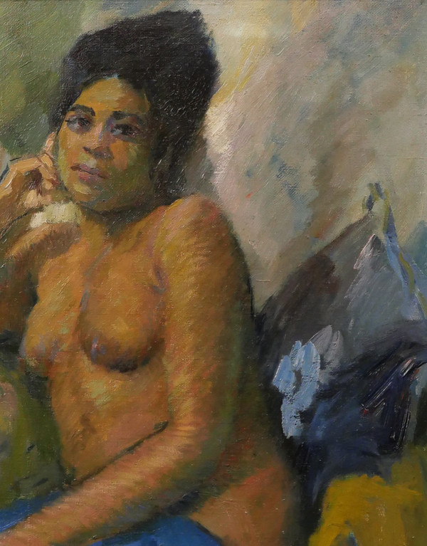 Elie Anatole PAVIL 1873-1948 La Martiniquaise, femme nue, dipinto, 1930 ca.