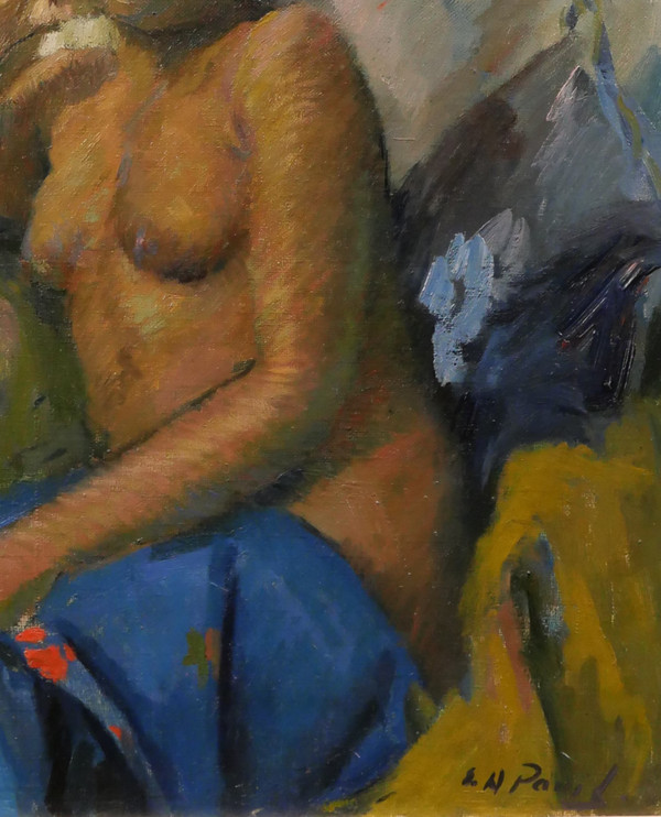 Elie Anatole PAVIL 1873-1948 La Martiniquaise, femme nue, dipinto, 1930 ca.