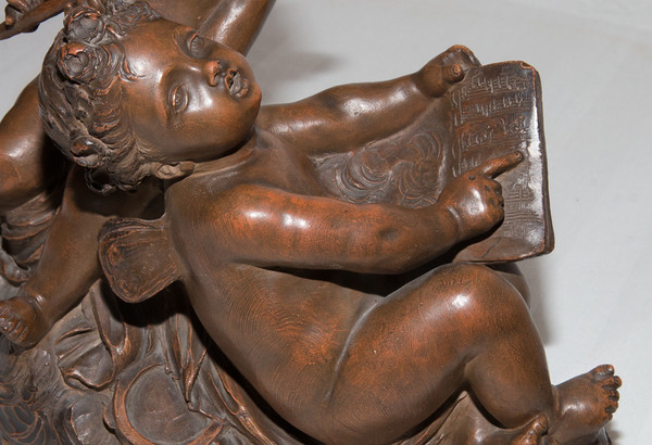  Psiche e Cupido in terracotta firmati Fernand Cian Paris