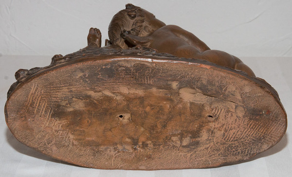  Psiche e Cupido in terracotta firmati Fernand Cian Paris