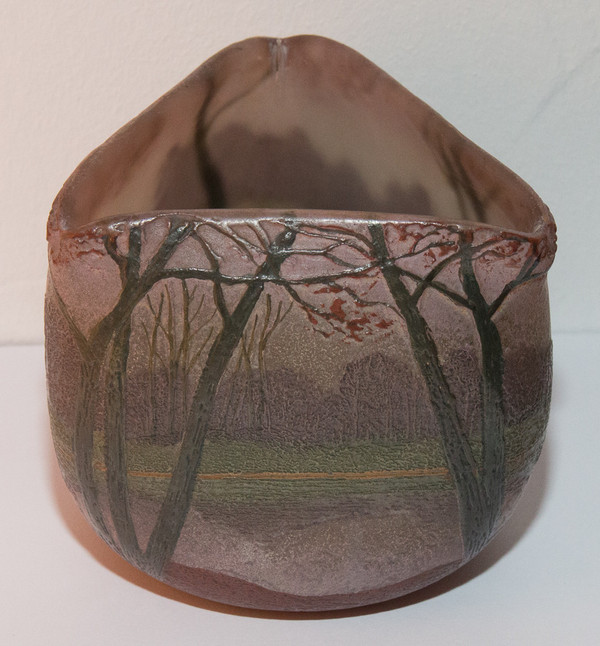 Pâte De Verre Vase Signed Legras