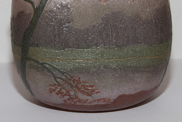 Pâte De Verre Vase Signed Legras