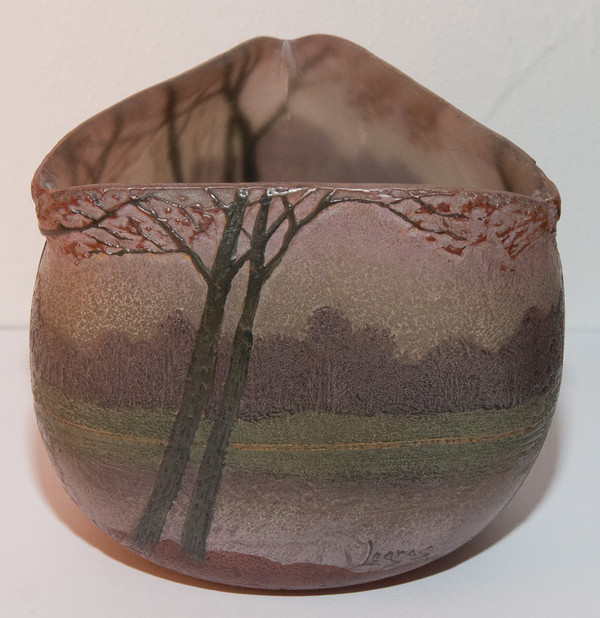 Pâte De Verre Vase Signed Legras
