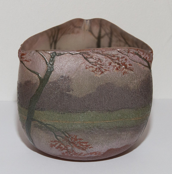 Pâte De Verre Vase Signed Legras