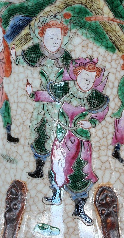 Large Baluster Vase, Cracked Canton Porcelain, China - Nineteenth
