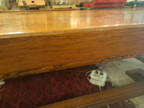 Ancienne table de monastère en chêne brut Début XXème Restaurée