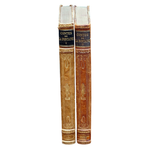 Curiosa : CONTES DE LA FONTAINE - Collection les chefs d'œuvre de l'esprit.‎ 2 tomes