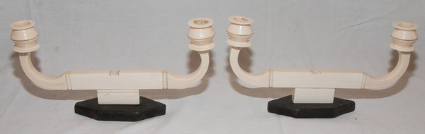Pair Of Candlesticks Art Deco period
