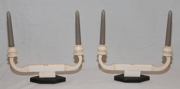 Pair Of Candlesticks Art Deco period