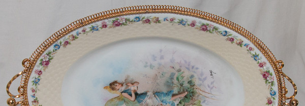 J. Bac Limoges Porcelain Cup Early 20th century