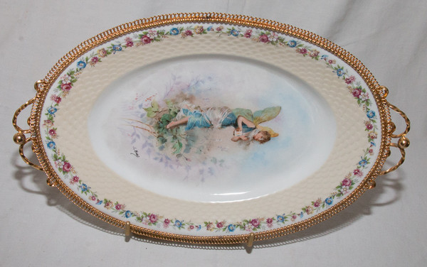 J. Bac Limoges Porcelain Cup Early 20th century