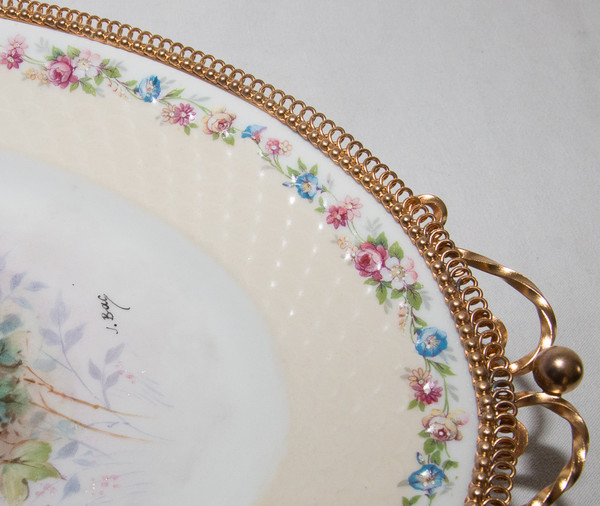 J. Bac Limoges Porcelain Cup Early 20th century
