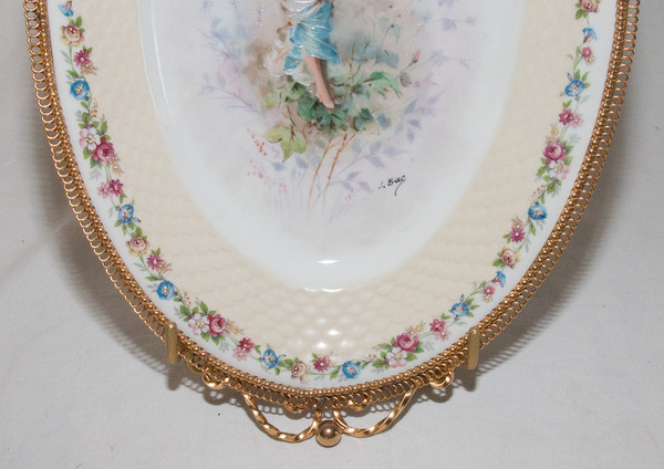 J. Bac Limoges Porcelain Cup Early 20th century