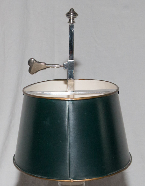 Lampe Bouillotte En Bronze Argenté  A MOURIER Début XXème