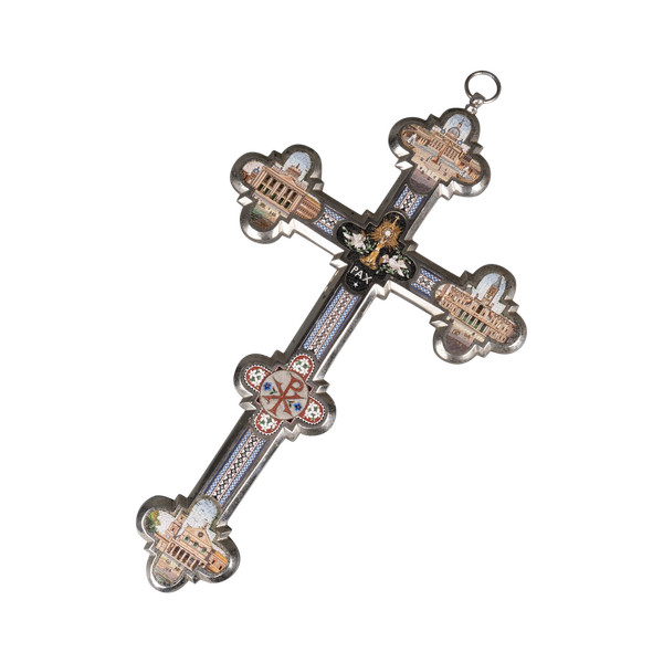 Cross with Micro-Mosaics, 19th Century