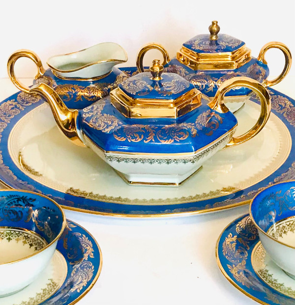 Service à thé « tête à tête «  en porcelaine De Limoges 