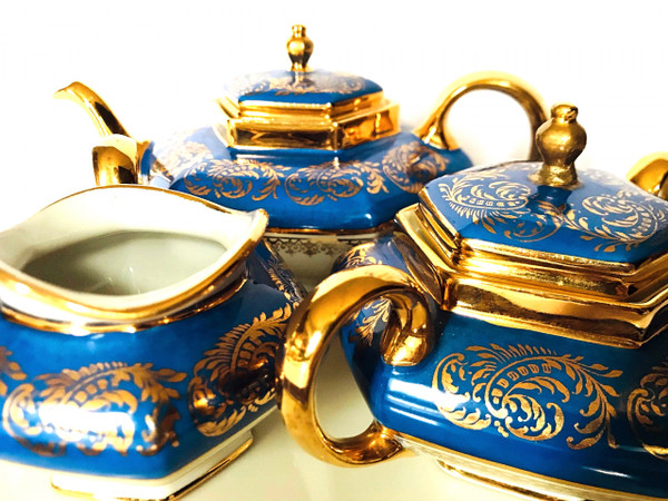 Service à thé « tête à tête «  en porcelaine De Limoges 